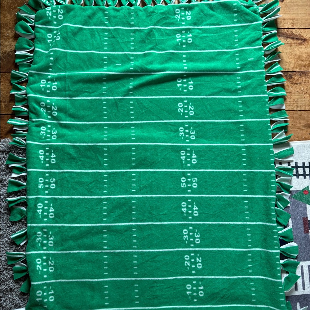 Green Football Field Blanket